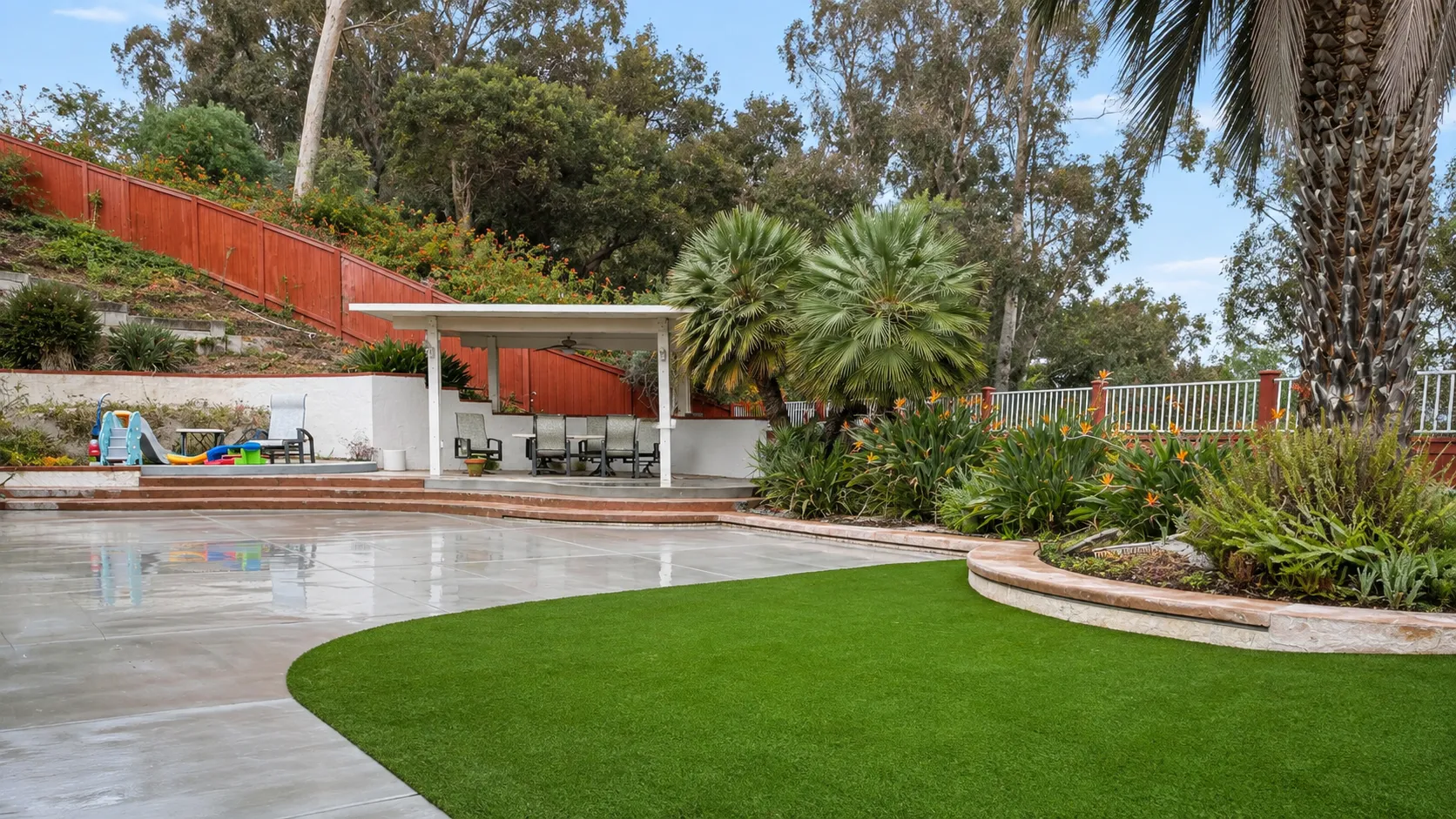 Custom landscape design for residential property in San Diego